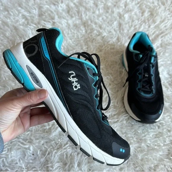 RYKA Women's Kindred Re-Zorb Athletic Shoes/Sneakers Sz 9 Black Low top Lace - Picture 1 of 10